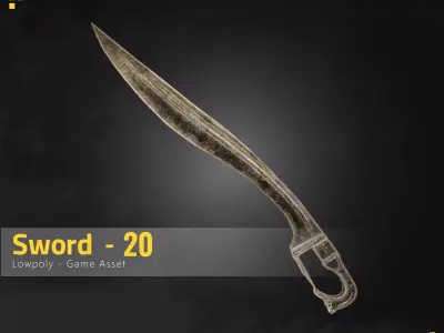 Sword-20 Low-poly 3D model