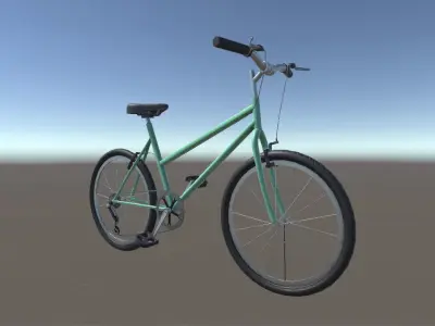 Animated Bicycle Low-poly 3D model