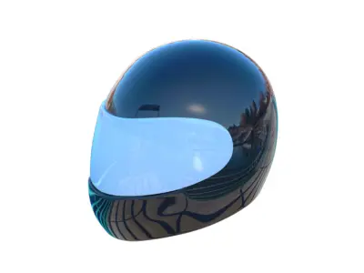 Bike Helmet 3D model shop