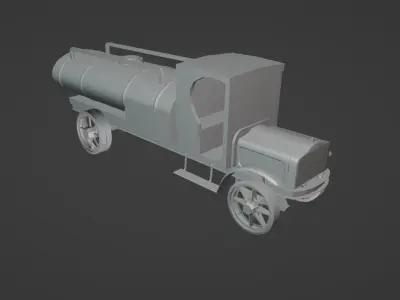 White 1919 Cistern Low-poly 3D model