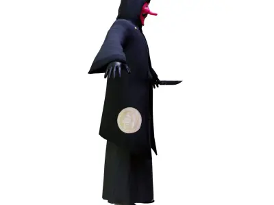 Tengu with Kimono rigged 3d model
