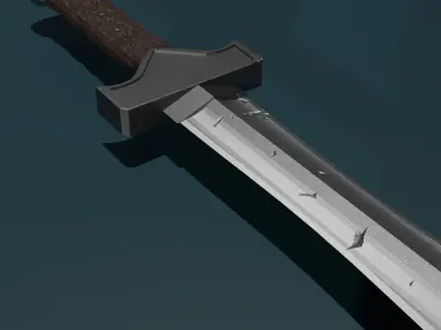 game ready low poly sword Free 3D model purchase