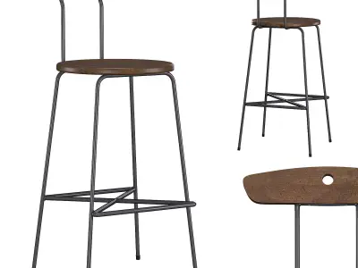 Anna Stool Iron 3D model