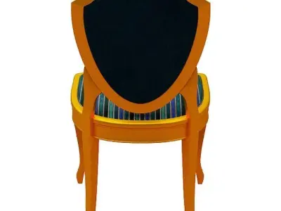 Classical Dining chair Low-poly 3D model