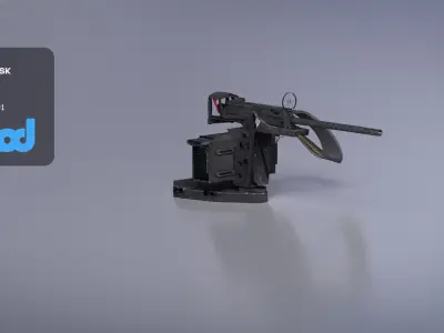 Machine Gun 3D model 16