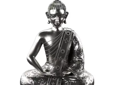 Sublime Buddha Figurine Low-poly 3D model