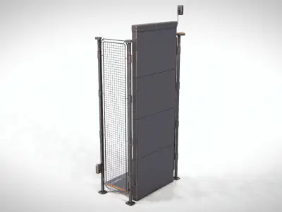 Industrial Elevator PBR Low-poly 3D model