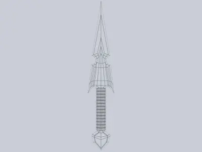Kunai Low-poly 3D model 3