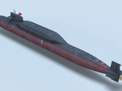 Chinese Type 094 Nuclear Submarine 3D model