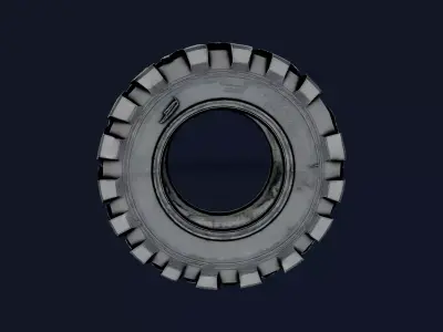 Vehicle Tyre 3D model Textured