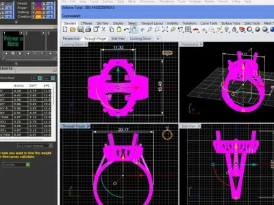 gold ring 3D model purchase