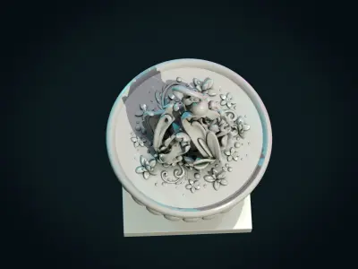 Abstract plant Vase 3D print model