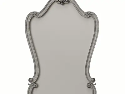 Walton Hall Antique White Mirror 3D model
