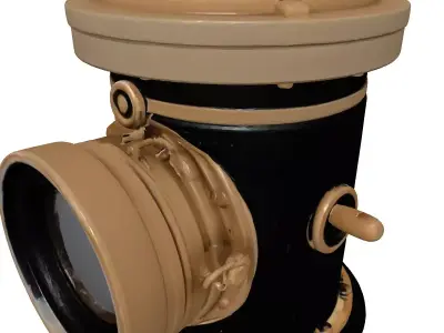 Steampunk Industrial Periscope Viewfinder 3D model
