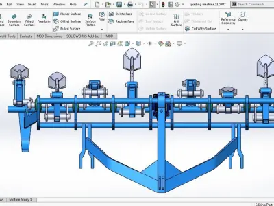 spading machine - 3d model 3D model