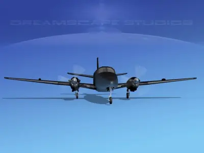 Beechcraft B99 Black Beech 3D model