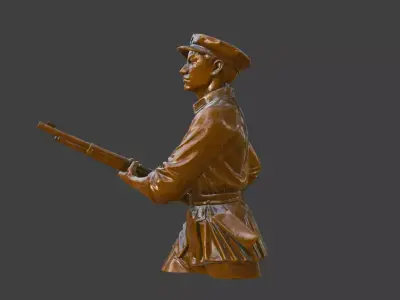 Military sculpture warrior military battle war hero soldier 3D print model purchase
