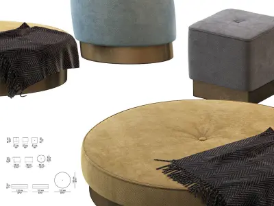Anais Baxter Pouf 3D model