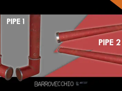 Modular Pipes with textures for everyone Free 3D model