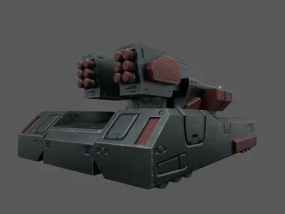 SCI FI TANK IV Low-poly 3D model