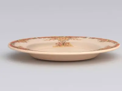 Antique and vintage plate v8 3D model