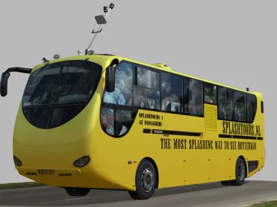 Amphibian Splashtours Bus Low-poly 3D model