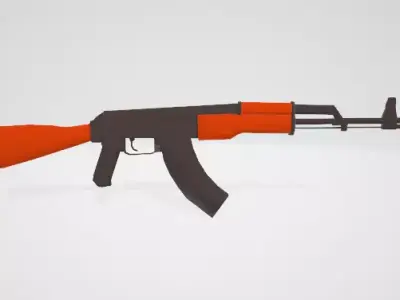 AK-47 Low Poly Free 3D model