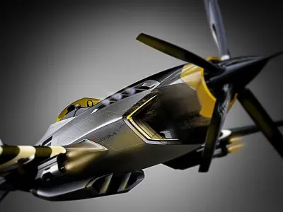 P-51 advanced mustang Low-poly 3D model