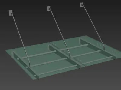 glass canopy Low-poly 3D model