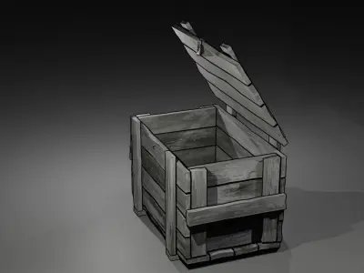 Ammo Crates Low-poly 3D model purchase