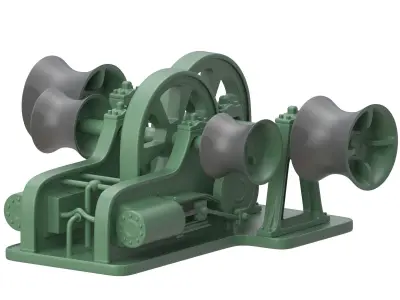 Titanic Steam Winches and Hatch 3D model