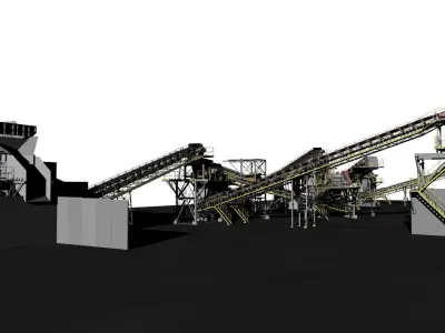 Complete mining plant 3D model