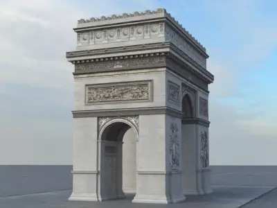 Arc De Triomphe PBR 3D model