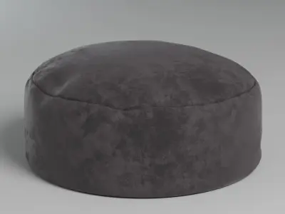 Grey Velvet Chair Free 3D model