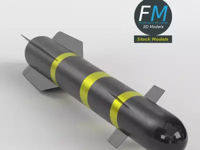 Stylized Anti-Tank Guided Missile 3D model