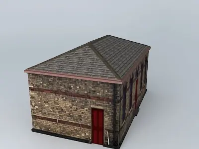 Eco Rail Platform Building Dummy! Old Steam Days Free 3D model buy