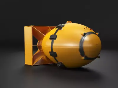 Fat Man Nuclear Bomb 3D model purchase