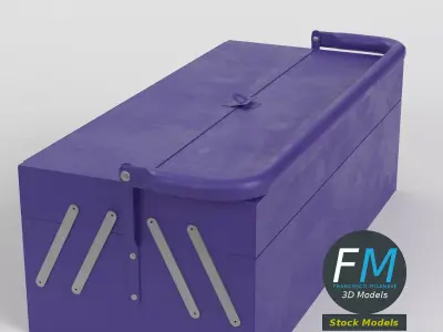Cantilever tool box closed 3D model