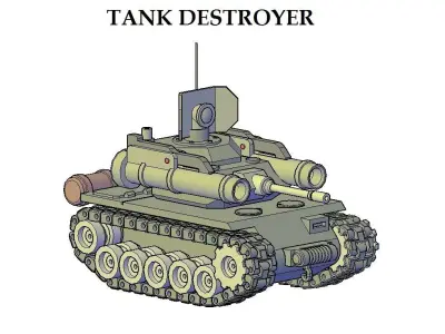 TANK DESTROYER 3D print model