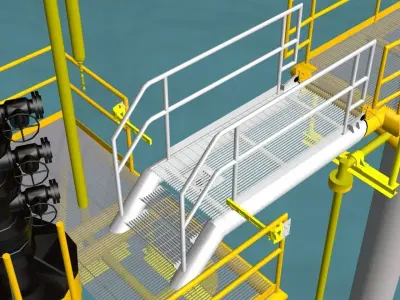 Aluminum bridge Free 3D model