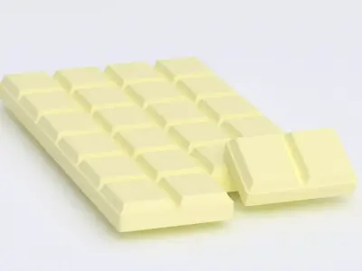 chocolate bar white 01 3D model
