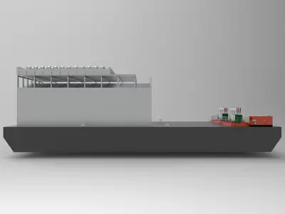 power plant barge 3D model