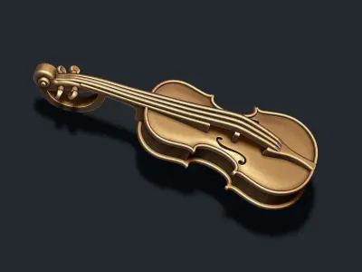 Violin pendant 3D print model