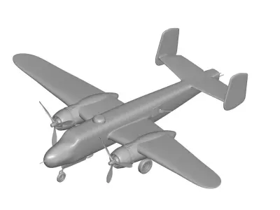 North American B-25 Mitchell 3D model 2