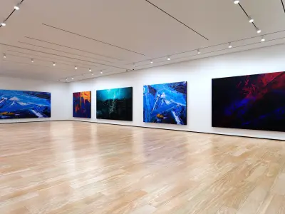Art Museum Gallery Interior 1c - Textured Low-poly 3D model