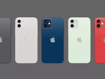 Iphone 12 Modeling  Rendering 5color 3D model