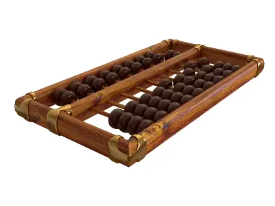 Chinese Abacus Suanpan Low-poly 3D model