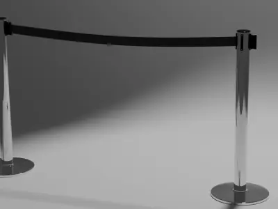 Stanchion Belt Guidance Barrier Free 3D model