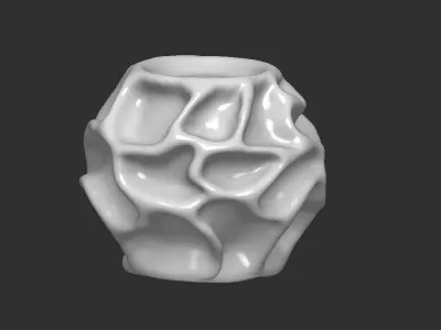 planter vases carved geometric 3D print model