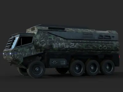 Military Truck Lowpoly Low-poly 3D model